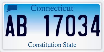CT license plate AB17034
