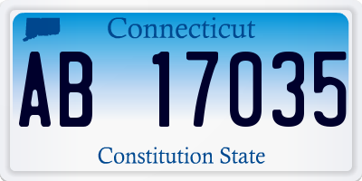 CT license plate AB17035