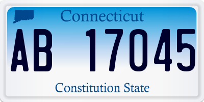 CT license plate AB17045