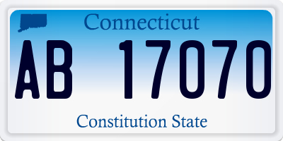 CT license plate AB17070