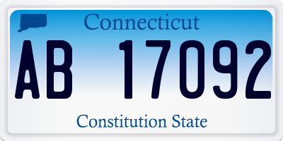 CT license plate AB17092