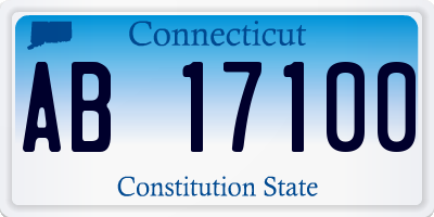 CT license plate AB17100