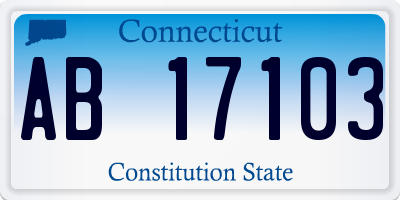 CT license plate AB17103