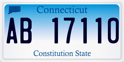 CT license plate AB17110