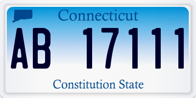 CT license plate AB17111