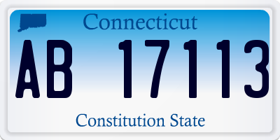 CT license plate AB17113