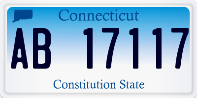 CT license plate AB17117