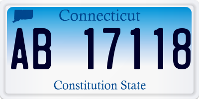 CT license plate AB17118