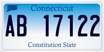 CT license plate AB17122