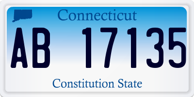 CT license plate AB17135