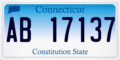 CT license plate AB17137