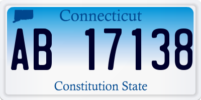 CT license plate AB17138