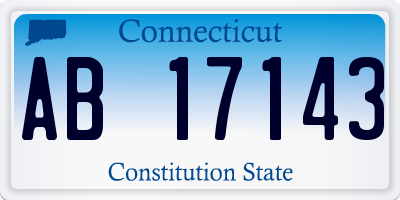 CT license plate AB17143