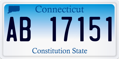 CT license plate AB17151