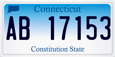CT license plate AB17153