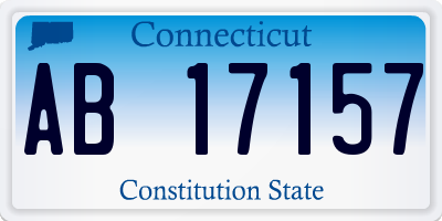 CT license plate AB17157