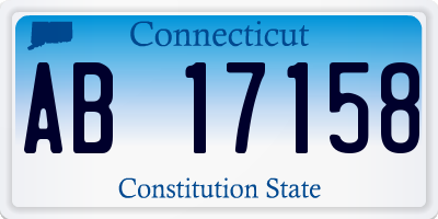 CT license plate AB17158