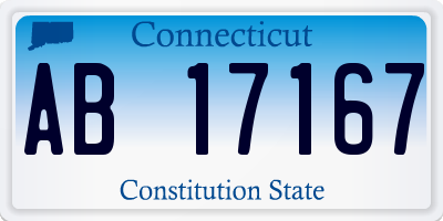 CT license plate AB17167