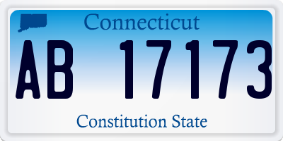 CT license plate AB17173