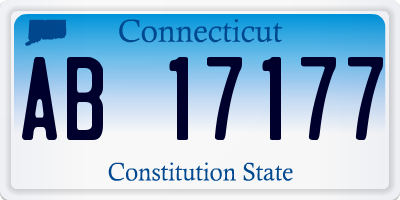 CT license plate AB17177