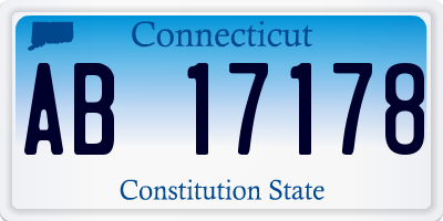 CT license plate AB17178