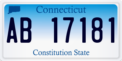 CT license plate AB17181