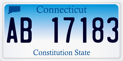 CT license plate AB17183