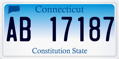 CT license plate AB17187