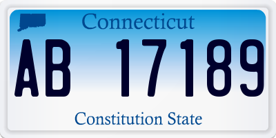 CT license plate AB17189