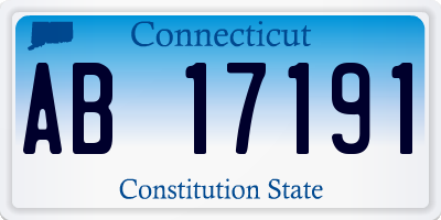 CT license plate AB17191