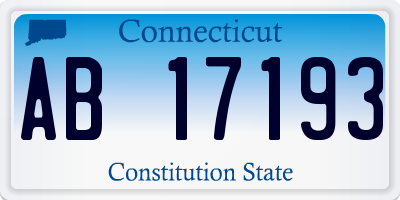 CT license plate AB17193