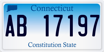 CT license plate AB17197