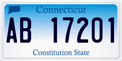 CT license plate AB17201