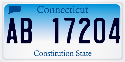 CT license plate AB17204