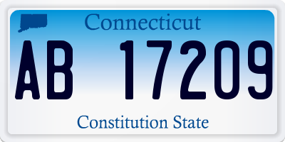 CT license plate AB17209