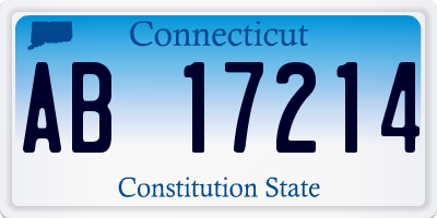 CT license plate AB17214