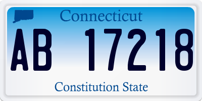 CT license plate AB17218