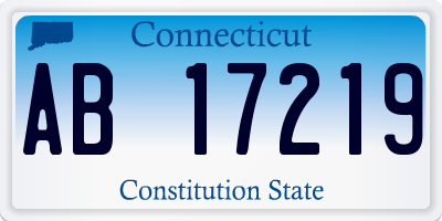 CT license plate AB17219