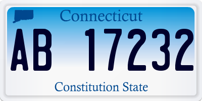 CT license plate AB17232