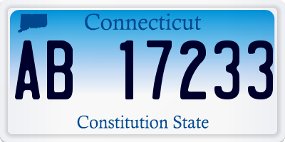 CT license plate AB17233