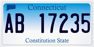 CT license plate AB17235
