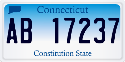 CT license plate AB17237