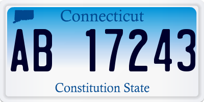 CT license plate AB17243