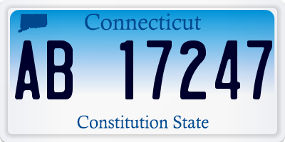 CT license plate AB17247
