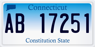 CT license plate AB17251