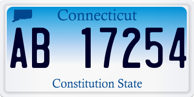 CT license plate AB17254