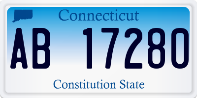 CT license plate AB17280