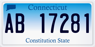 CT license plate AB17281