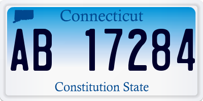 CT license plate AB17284