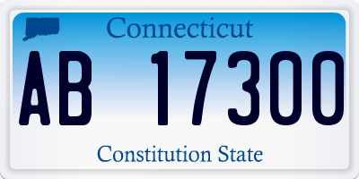 CT license plate AB17300